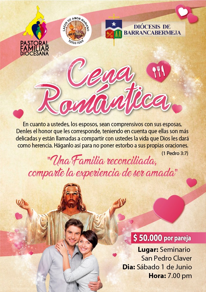 Durante la Semana Diocesana de la Familia vive con tu pareja la Gran Cena Romántica